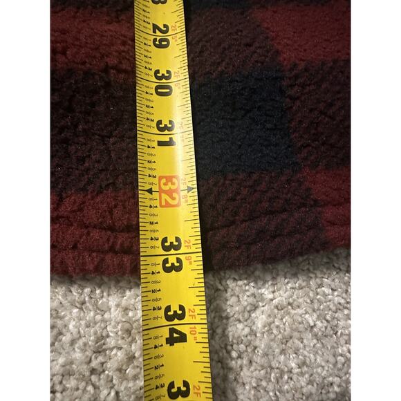 Wrangler Men’s Red and Navy Buffalo Plaid Flannel Shirt Jacket - Picture 6 of 7